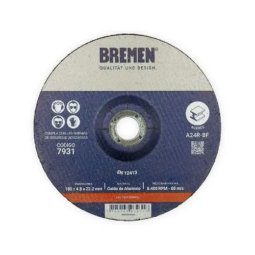 Disco Desbaste 115X4.8X22,23MM BREMEN-4-1/2″